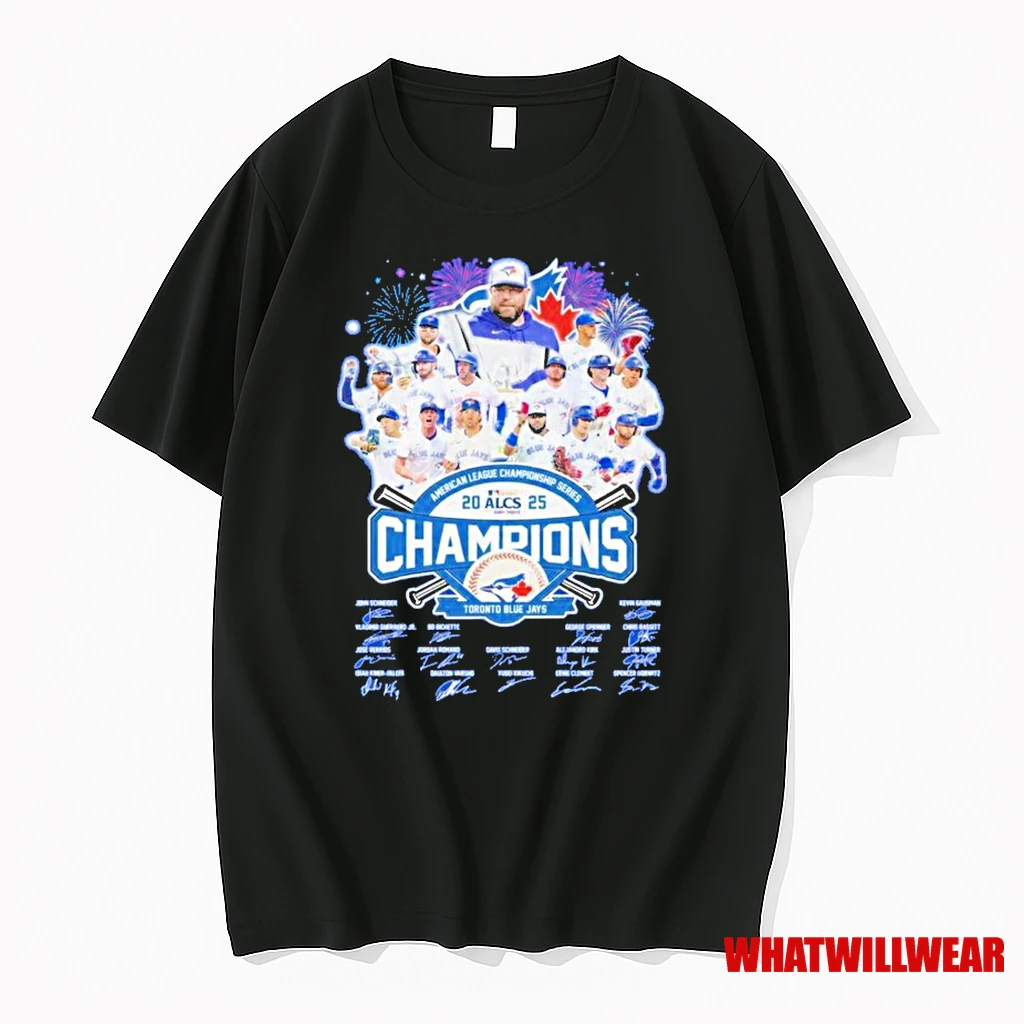 Toronto Blue Jays American League Championship Series 2025 Alcs Champions Signatures Shirts