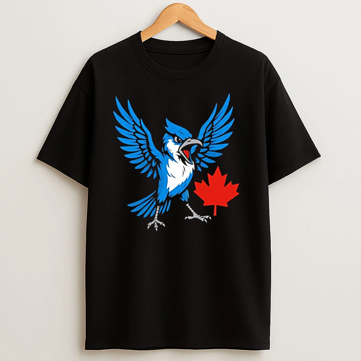Toronto Blue Jays Canadian Blue Jay Bird Red Maple Leaf Logo T Shirts