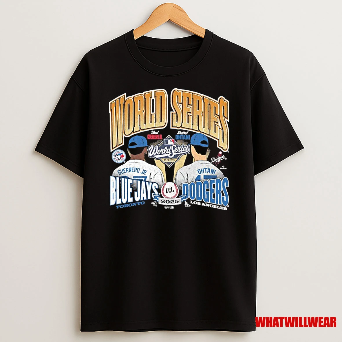 Toronto Blue Jays Vs Los Angeles Dodgers Dueling World Series Franklin Shirts