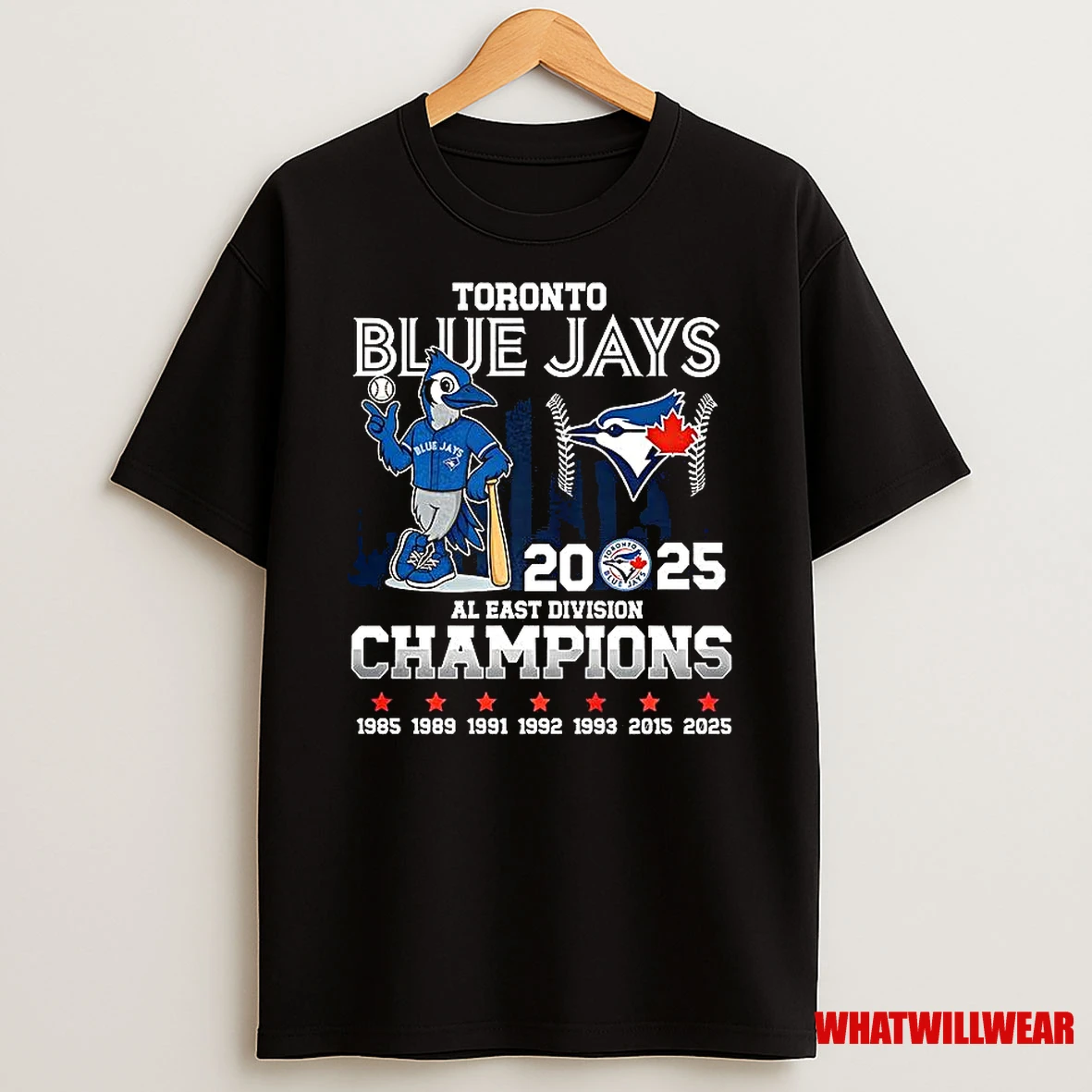 Toronto Blue Jays Baseball Al East Division Champions 2025 Mascot Shirts