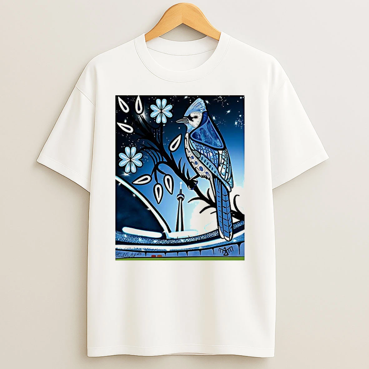 Toronto Blue Jays Baseball Mascot Woodlands Art Style T Shirts