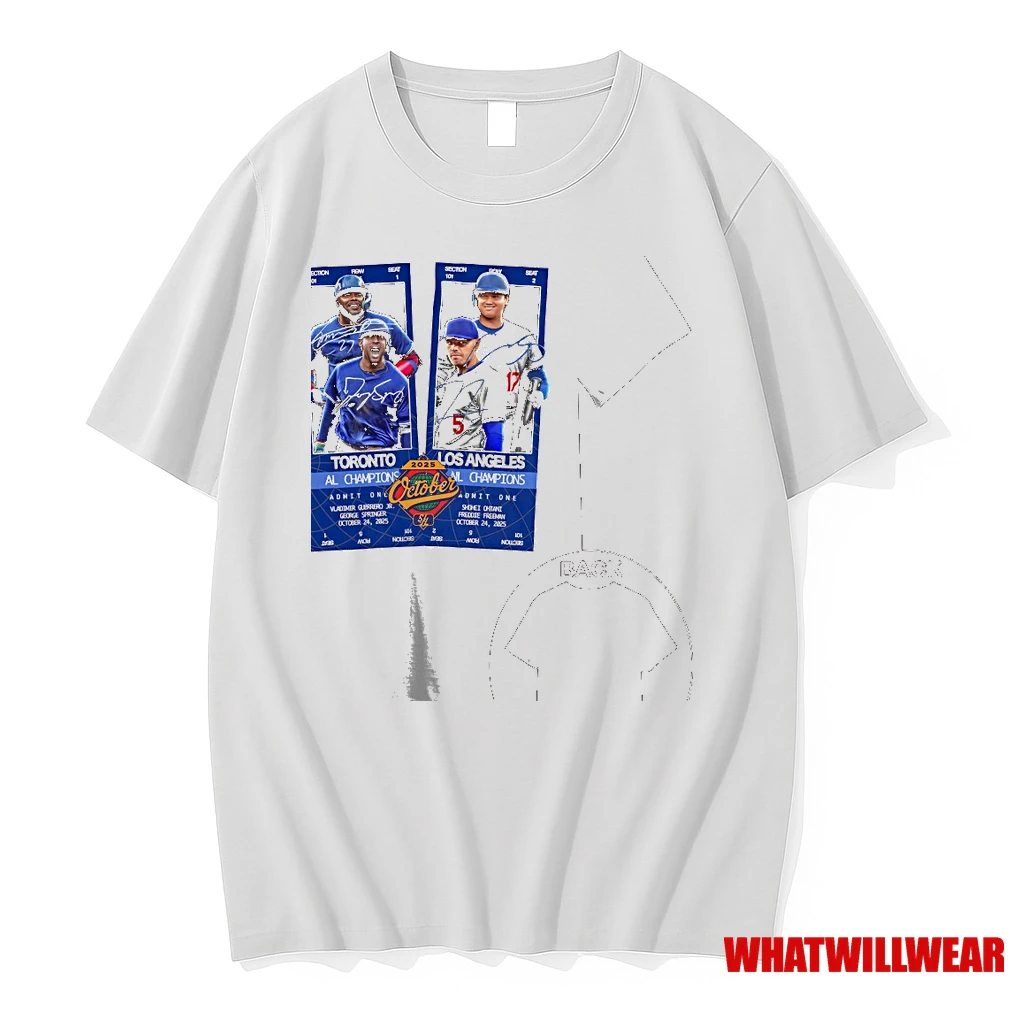 Toronto Blue Jays Vs Los Angeles Dodgers 2025 Ws Matchup October Tickets Shirts