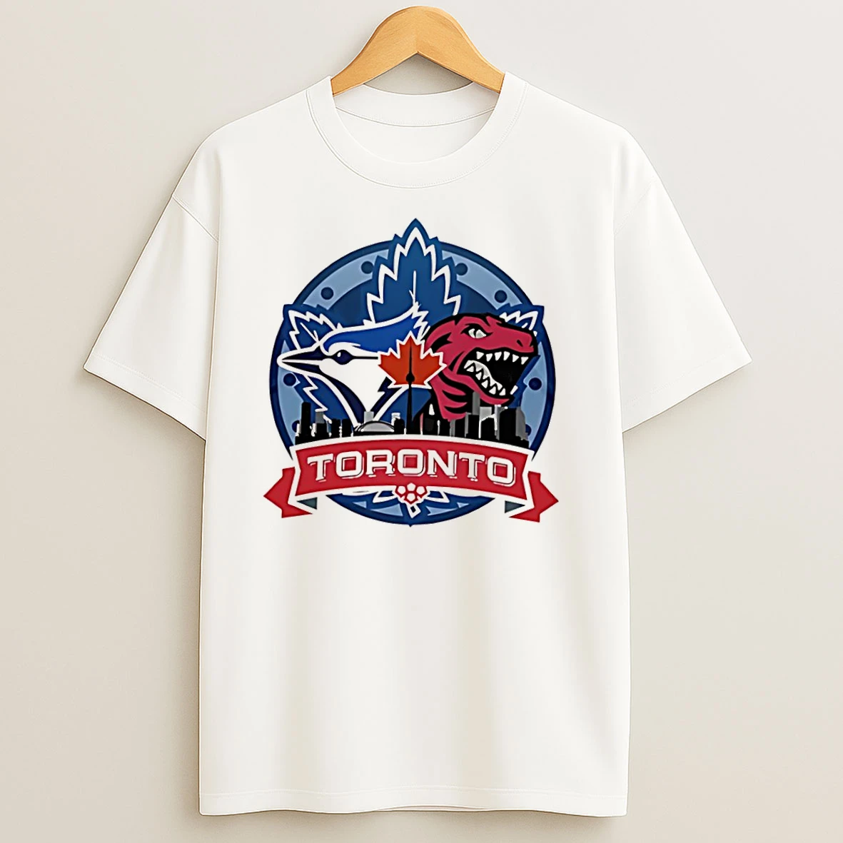 Toronto Blue Jays X Toronto Raptors X Toronto Maple Leafs Logo T Shirts