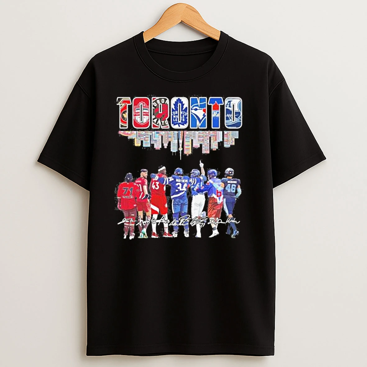 Toronto Skyline Sports Teams All Players T Shirts