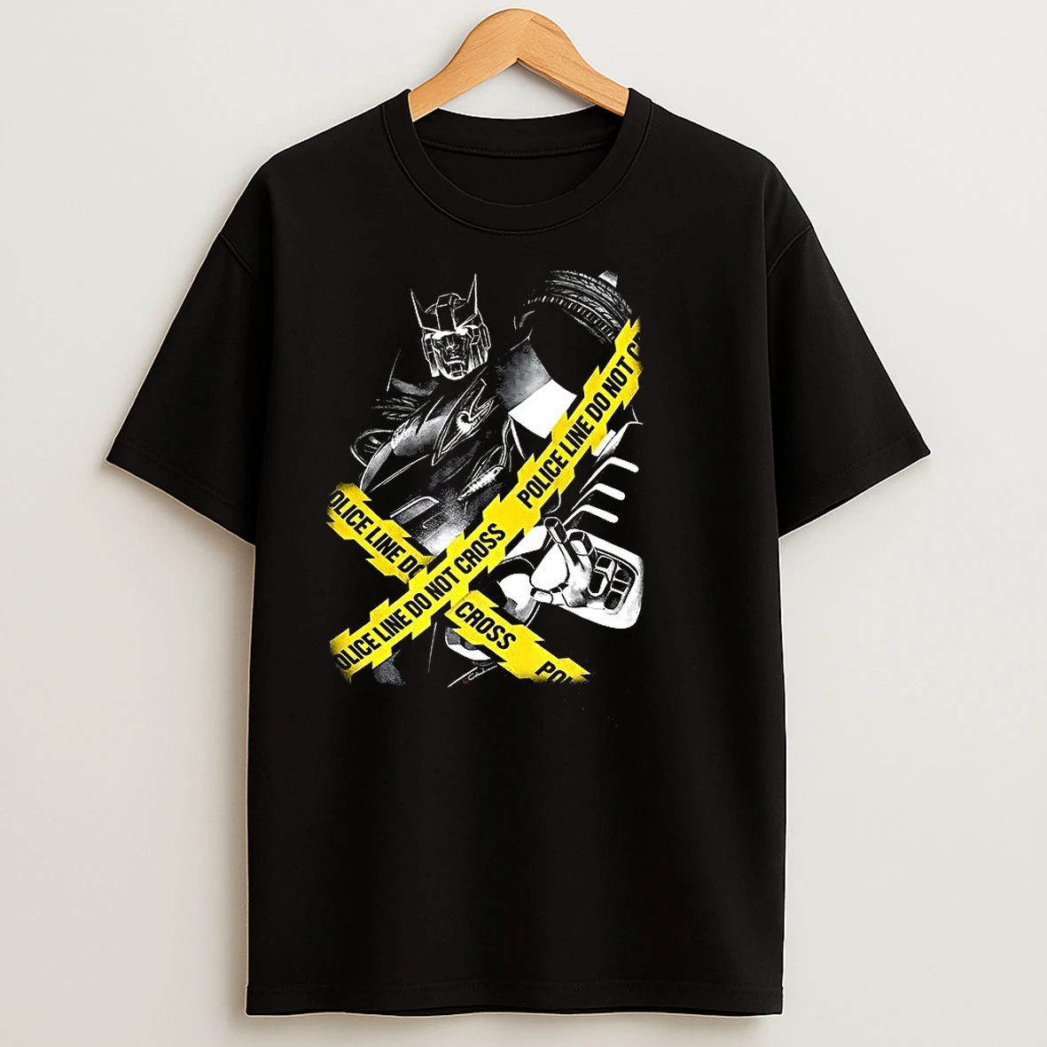 Transformers Police Line Do Not Cross T Shirts