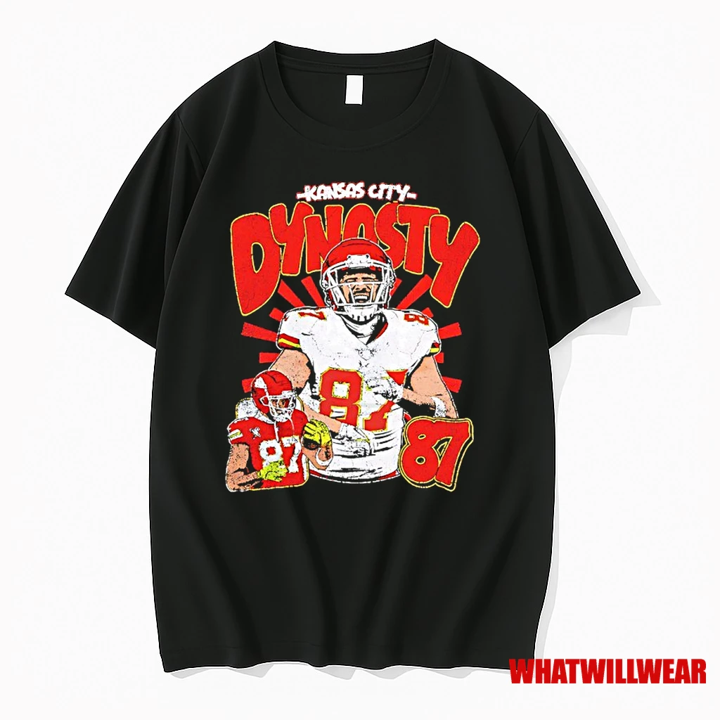Travis Kelce 87 Kansas Ciy Dynasty Graphic Vintage Shirts
