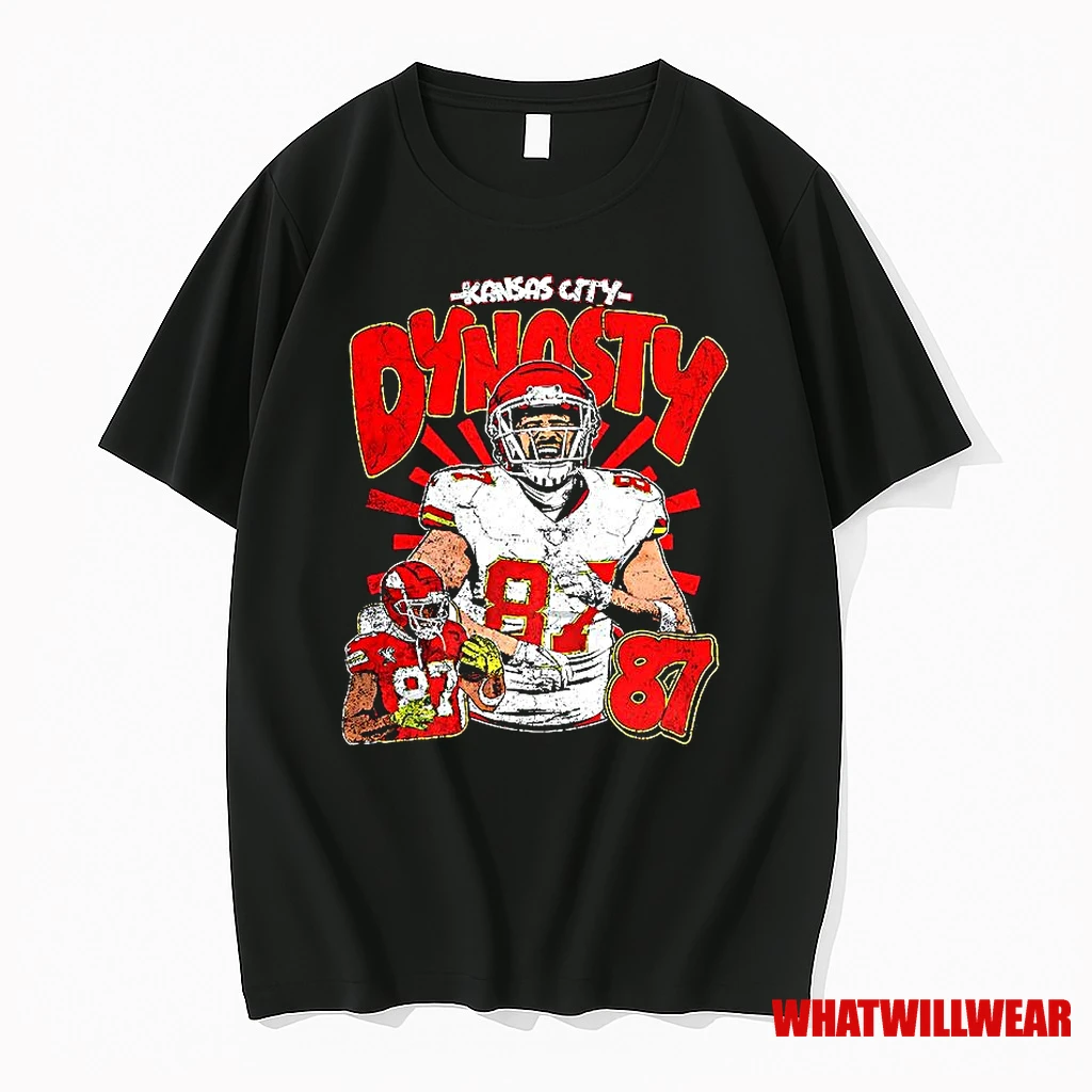 Travis Kelce Kansas City Chiefs Football Kelce Dynasty 87 Shirts