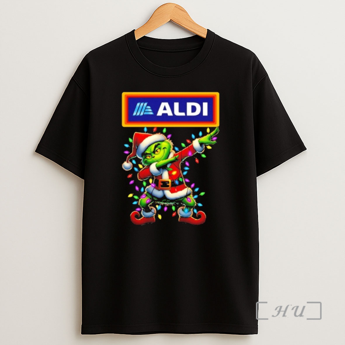 Trending Aldi X Grinch Dabbing Christmas 2025 Premium Shirt Sweatshirt Tee