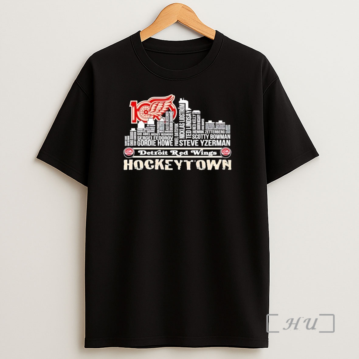 Trending Detroit Red Wings Hockey Town Players Name Skyline Premium Shirt Sweatshirt Tee