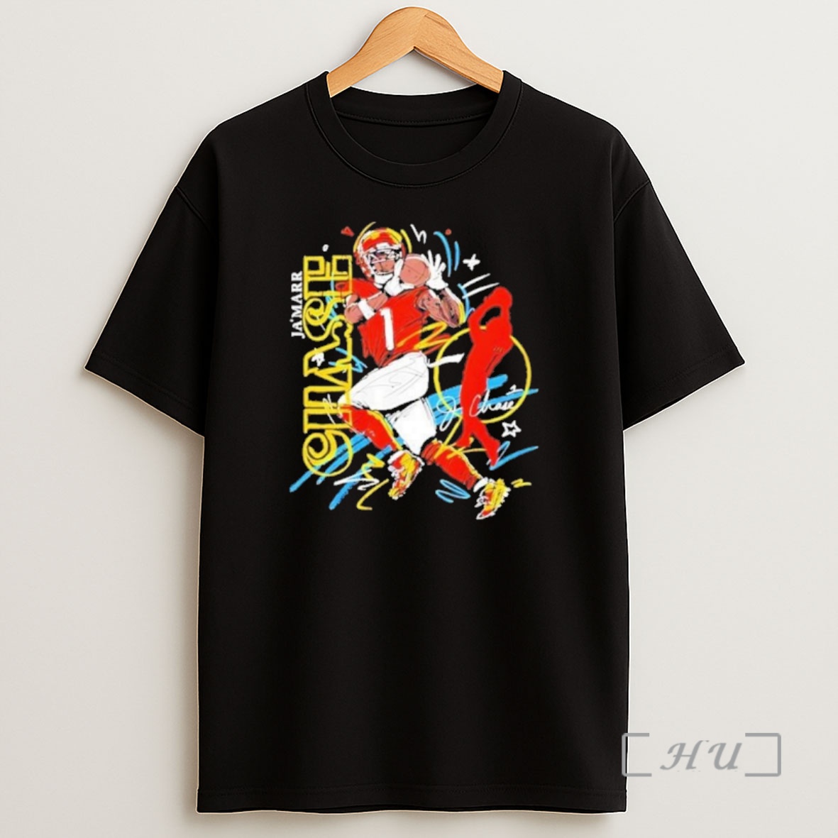Trending Jamarr Chase Cincinnati Bengals Scribble Premium Shirt Sweatshirt Tee