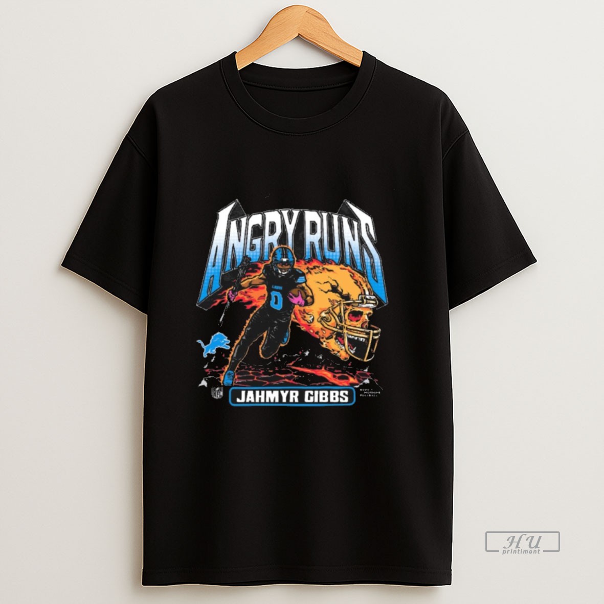 Trending Jahmyr Gibbs Detroit Lions Nfl Homage Angry Runs 2025 Sweatshirt Tee Shirt
