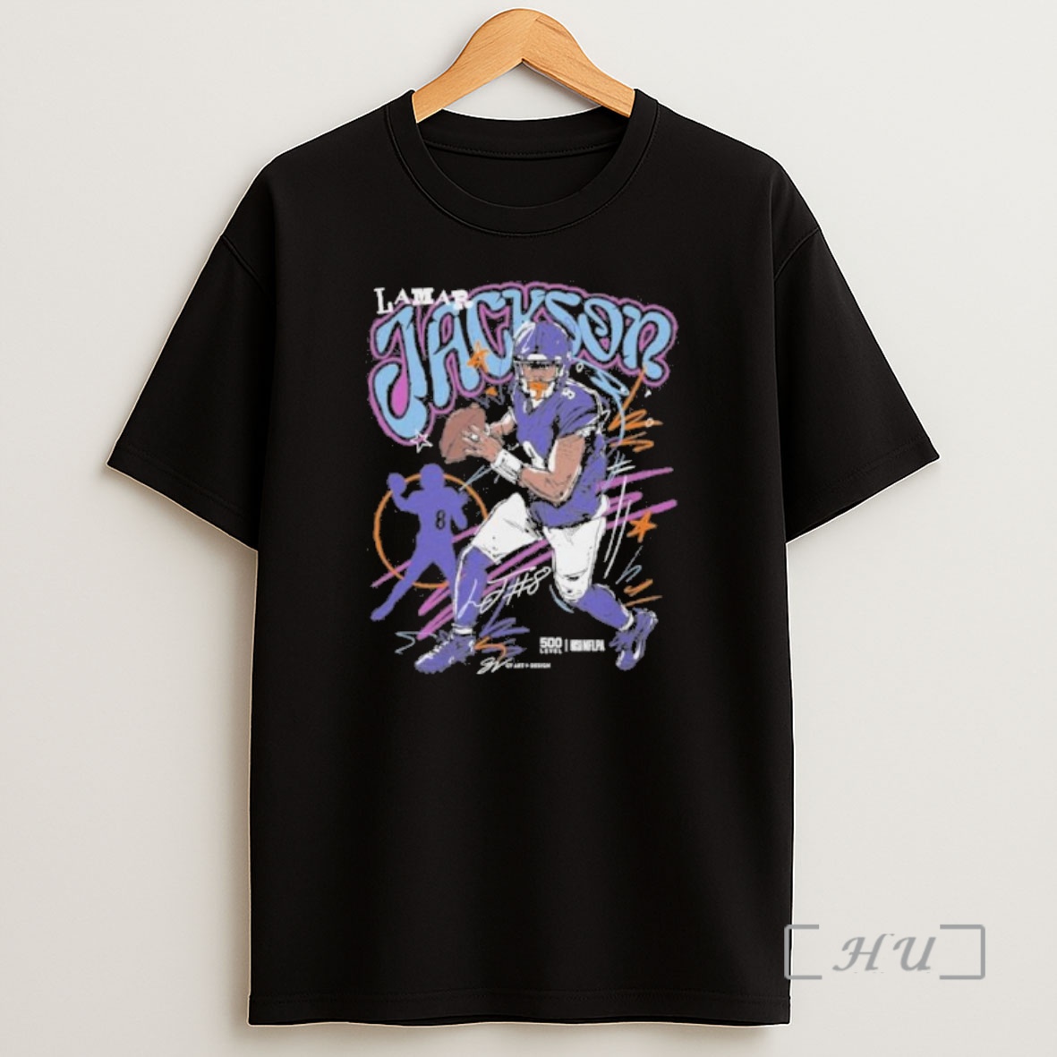 Trending Lamar Jackson Baltimore Ravens Scribble Premium Shirt Sweatshirt Tee