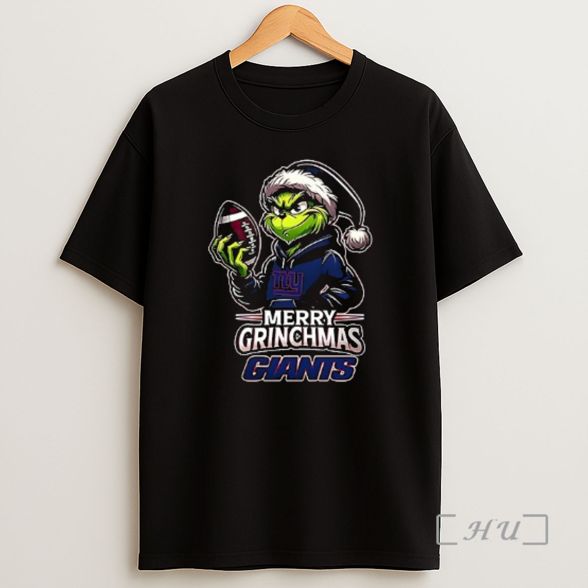 Trending New York Giants Merry Grinchmas They Hate Us Because They Aint Us Double Sided Graphic Premium Shirt Sweatshirt Tee