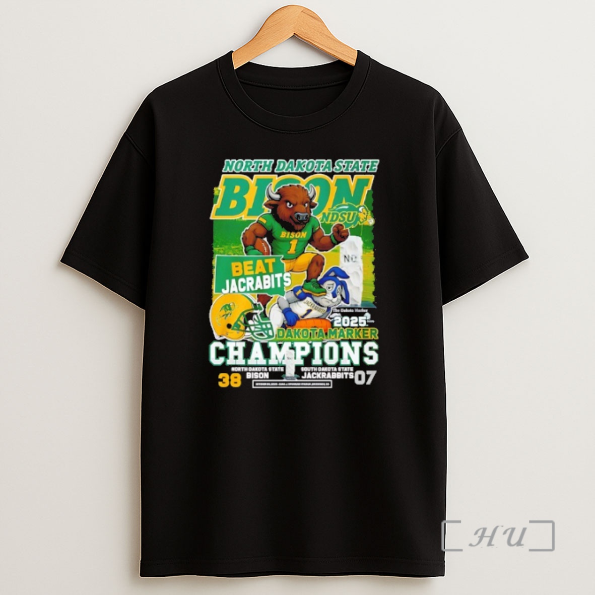 Trending North Dakota State Bison Dakota Marker Champions 2025 Mascot Premium Shirt Sweatshirt Tee