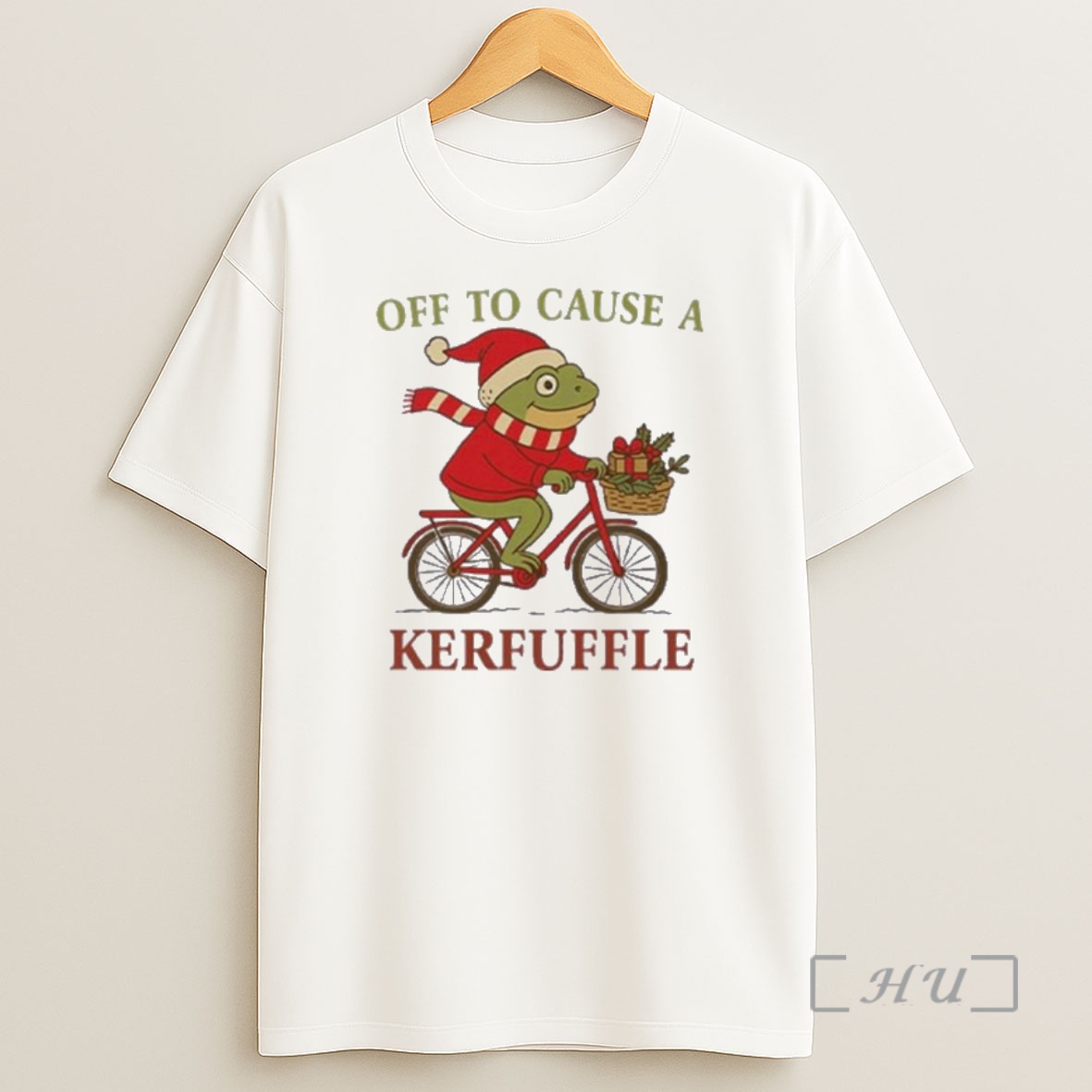 Trending Off To Cause A Kerfuffle Frog Christmas Premium Shirt Sweatshirt Tee