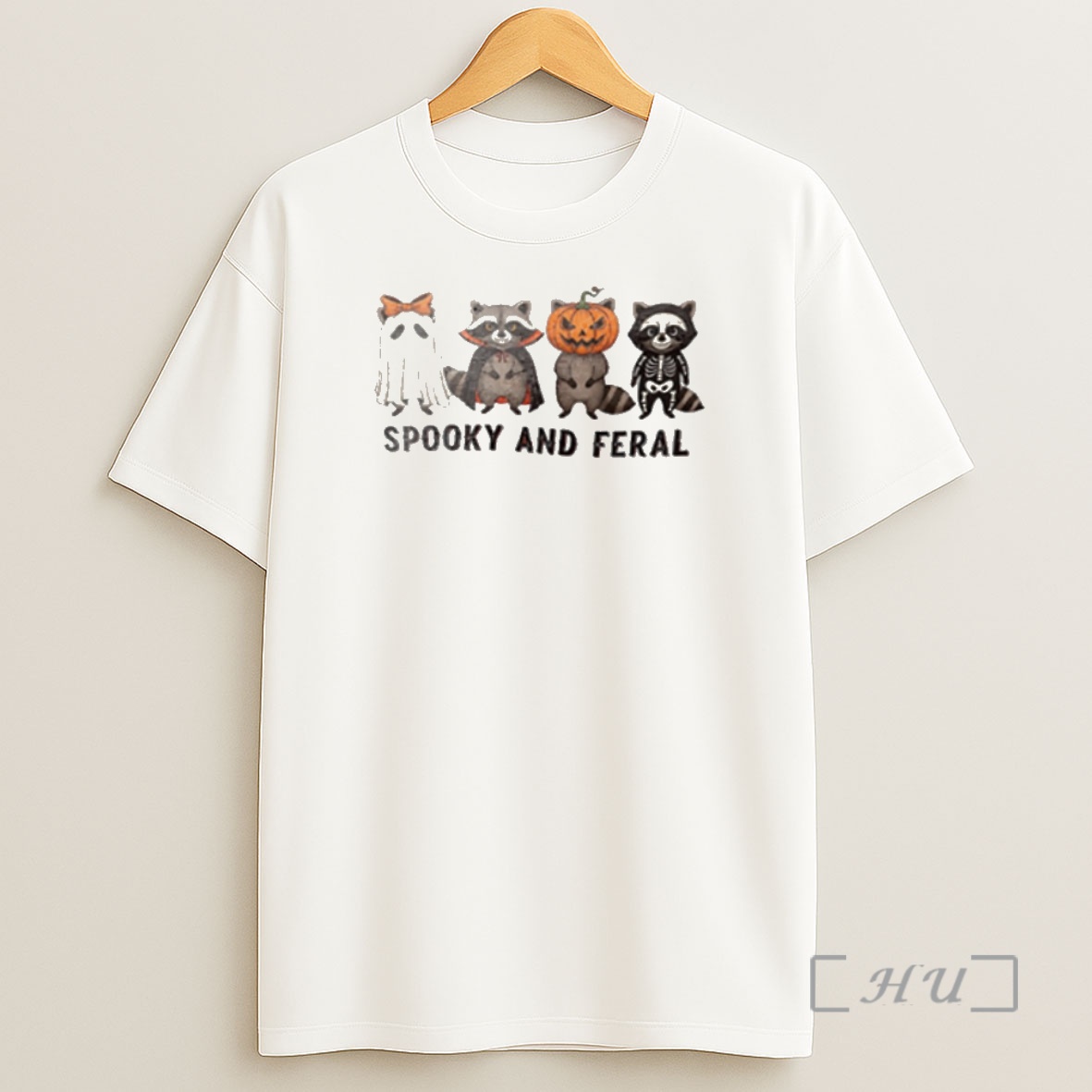 Trending Raccoon Spooky And Feral Halloween Premium Shirt Sweatshirt Tee