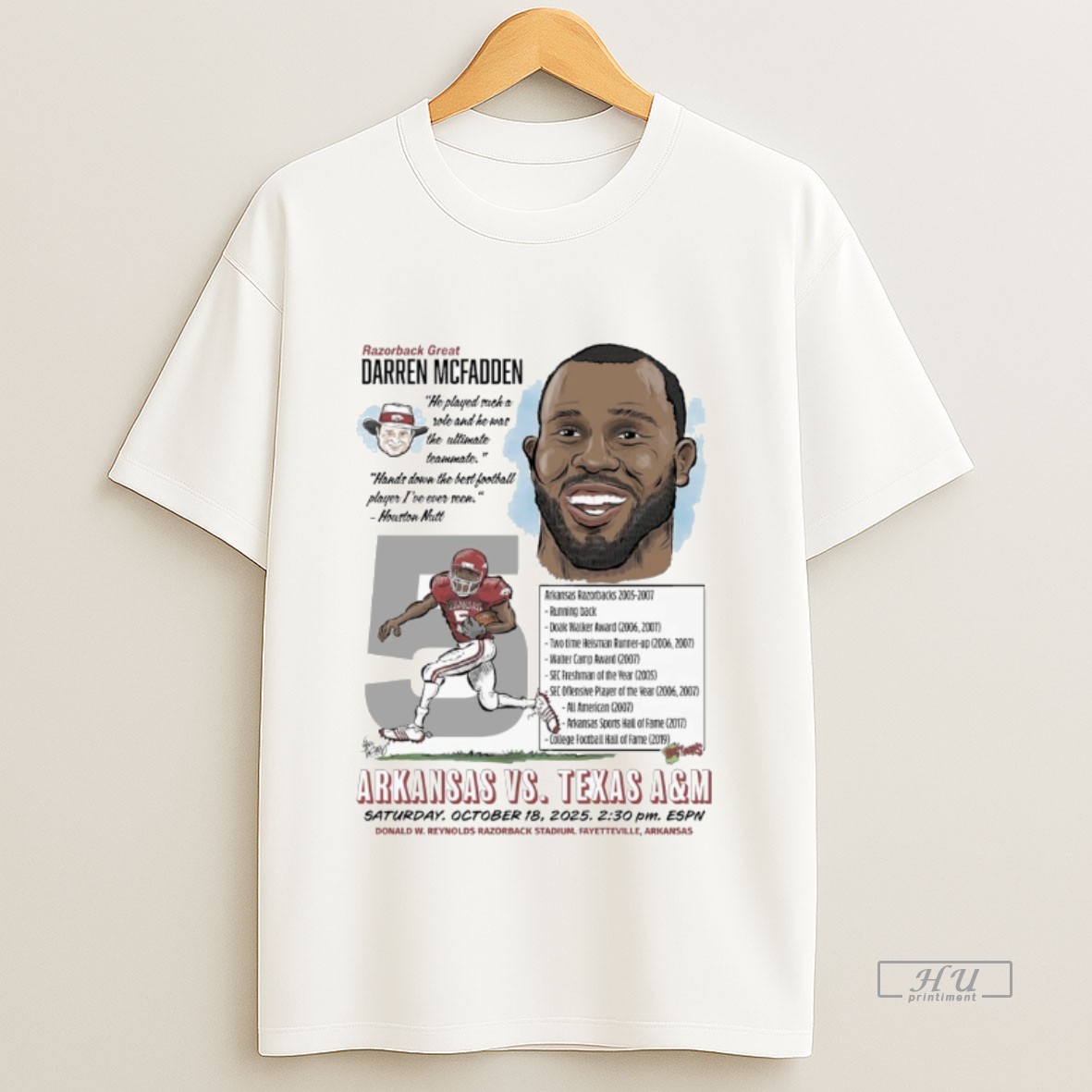 Trending Razorback Great Darren Mcfadden Arkansas Vs Texas Am October 18 2025 Fayetteville Ar Sweatshirt Tee Shirt
