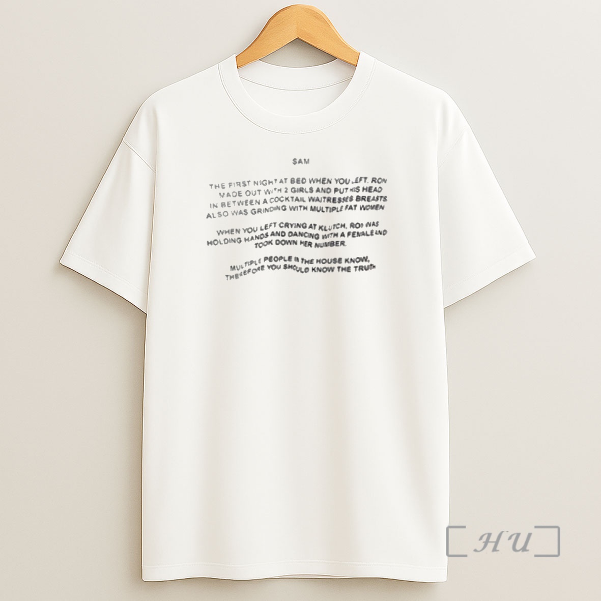 Trending Sam The First Night At Bed When You Left Ron Made Out With 2 Girls Premium Shirt Sweatshirt Tee