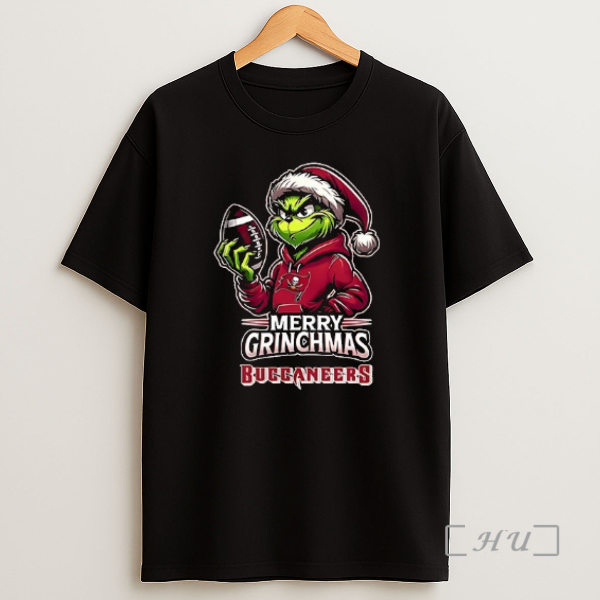 Trending Tampa Bay Buccaneers Merry Grinchmas They Hate Us Because They Aint Us Double Sided Graphic Premium Shirt Sweatshirt Tee