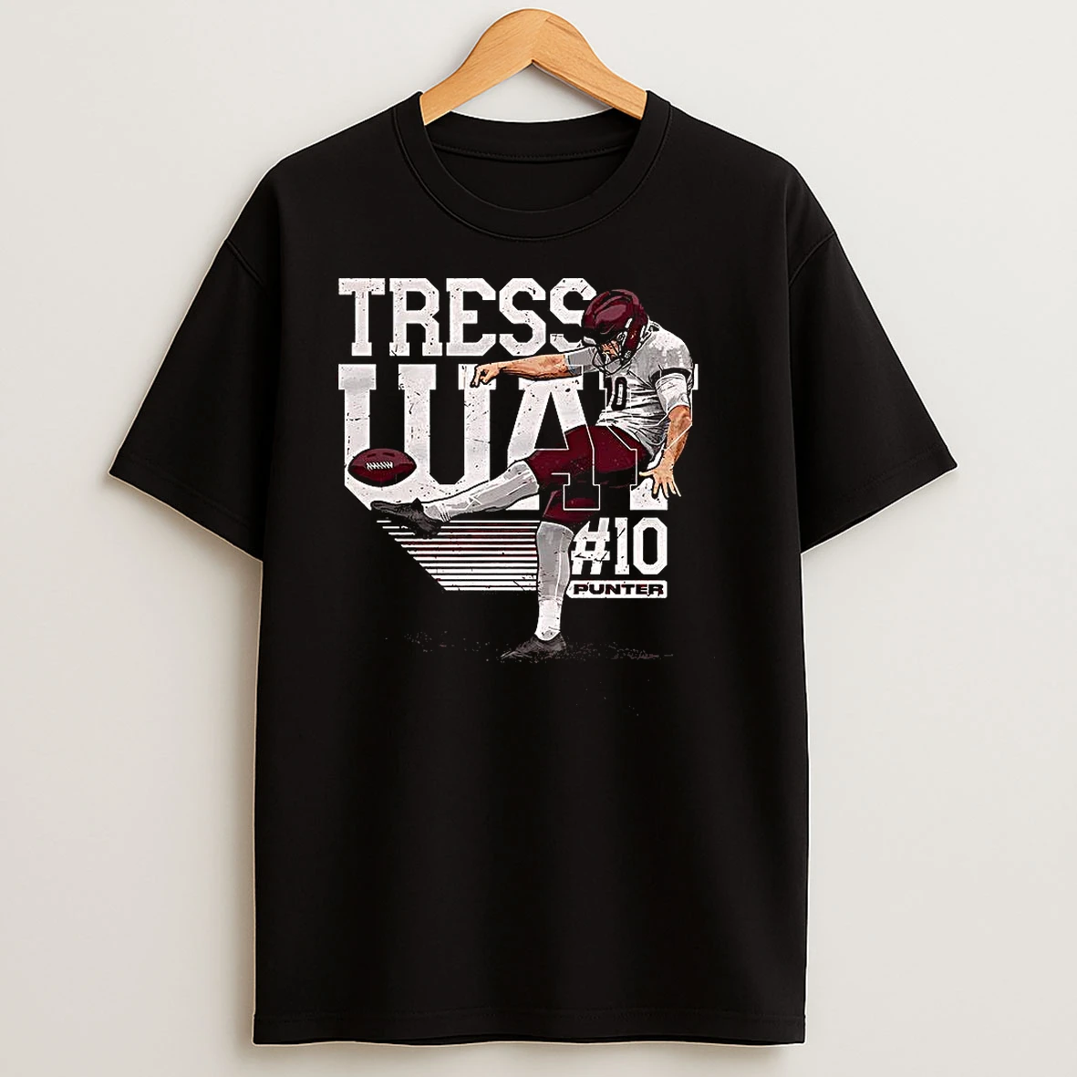 Tress Way Washington Commanders Football Number 10 Punt T Shirts