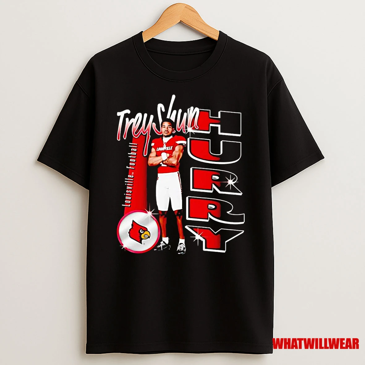 Treyshun Hurry Portrait Louisville Cardinals Shirts