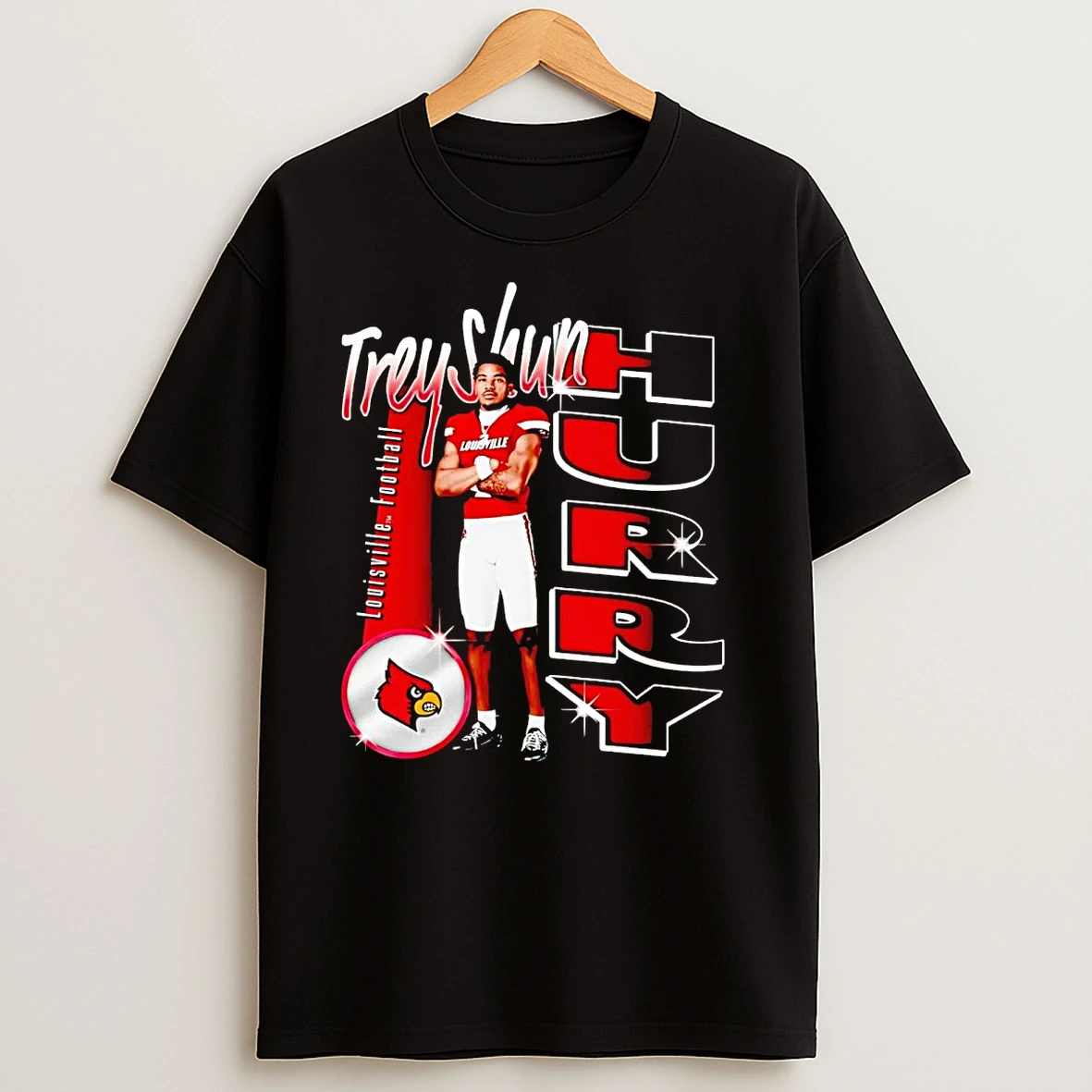 Treyshun Hurry Portrait Louisville Cardinals T Shirts
