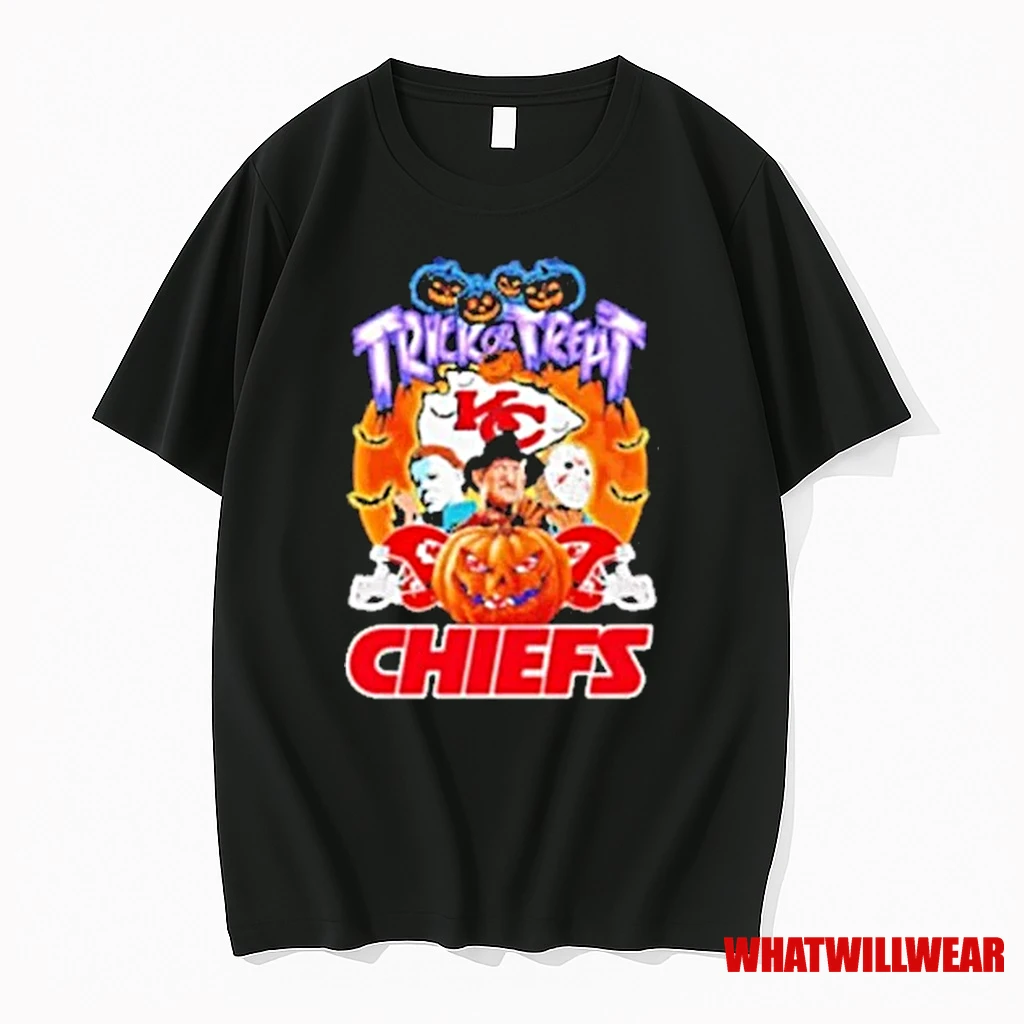 Trick Or Treat Kansas City Chiefs Horror Character Shirts