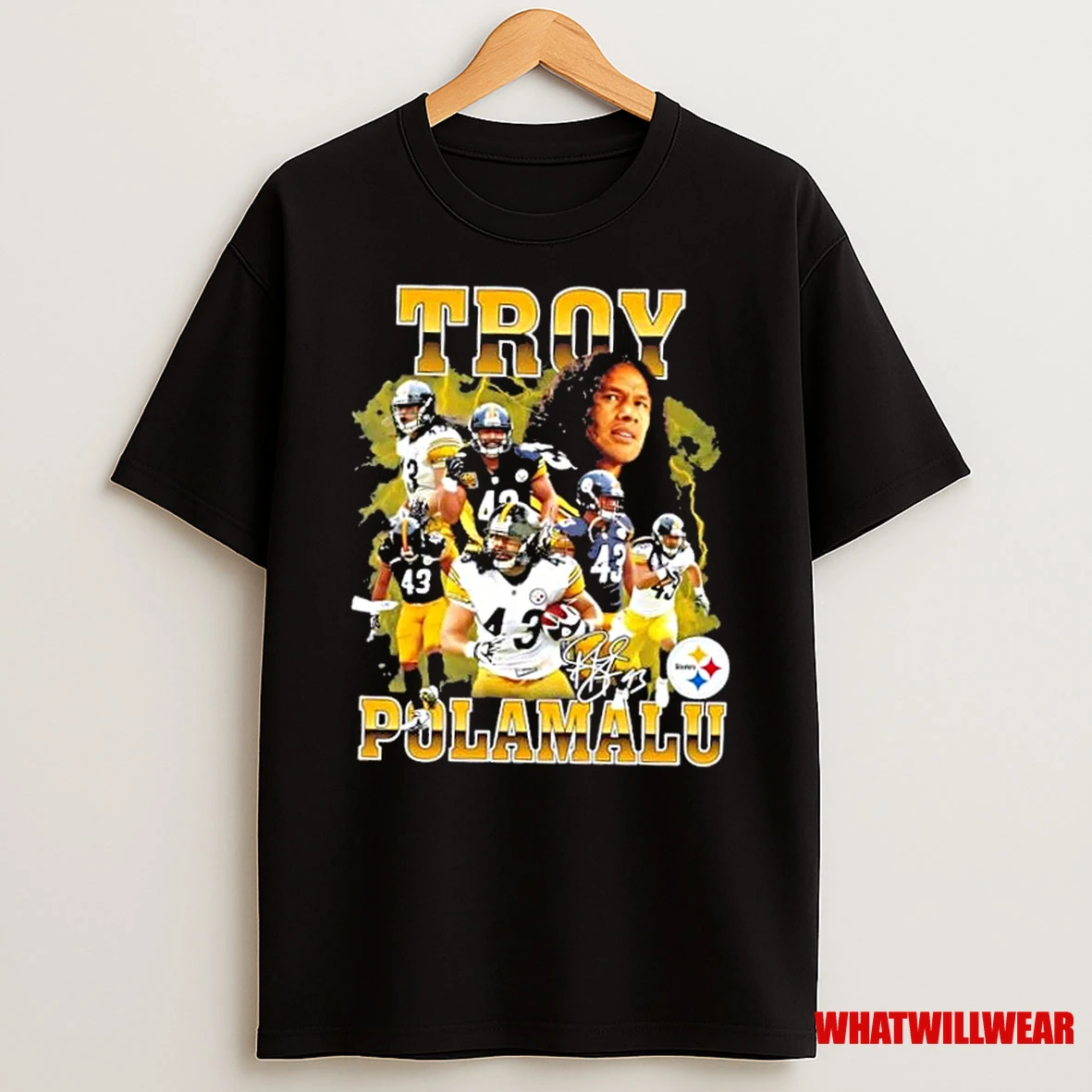 Troy Polamalu Pittsburgh Steelers Football Signature Shirts
