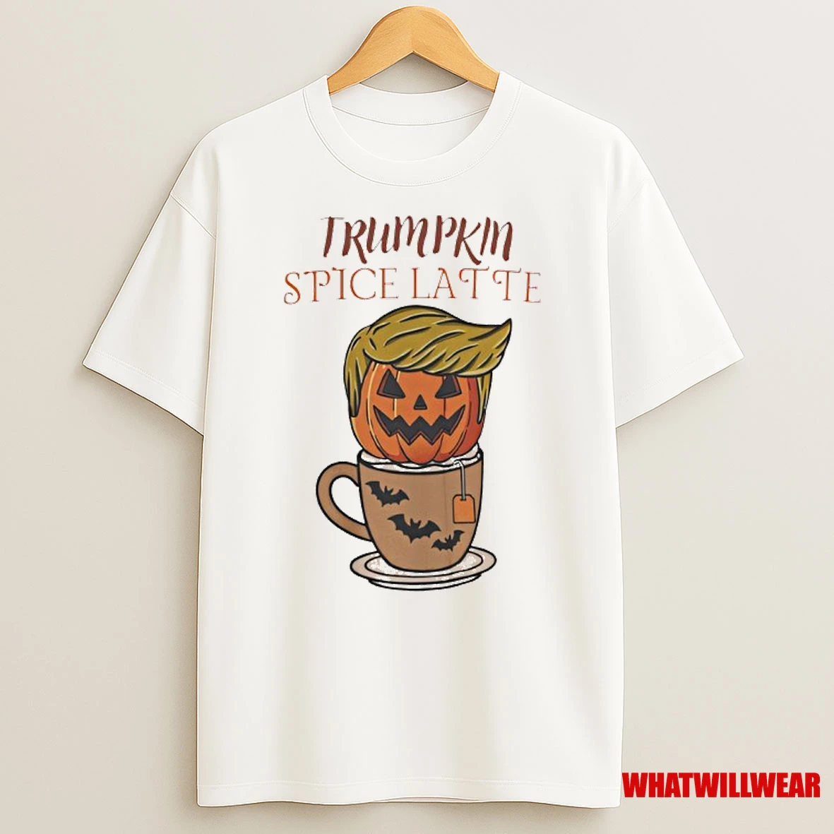 Trump Halloween Coffee Trumpkin Spice Latte Funny Shirts