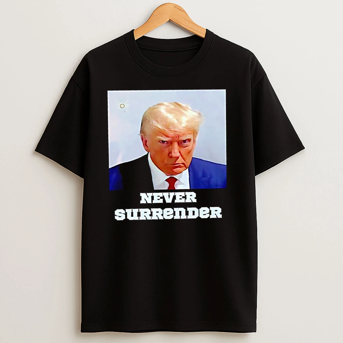 Trump Mugshot Never Surrender Graphic T Shirts