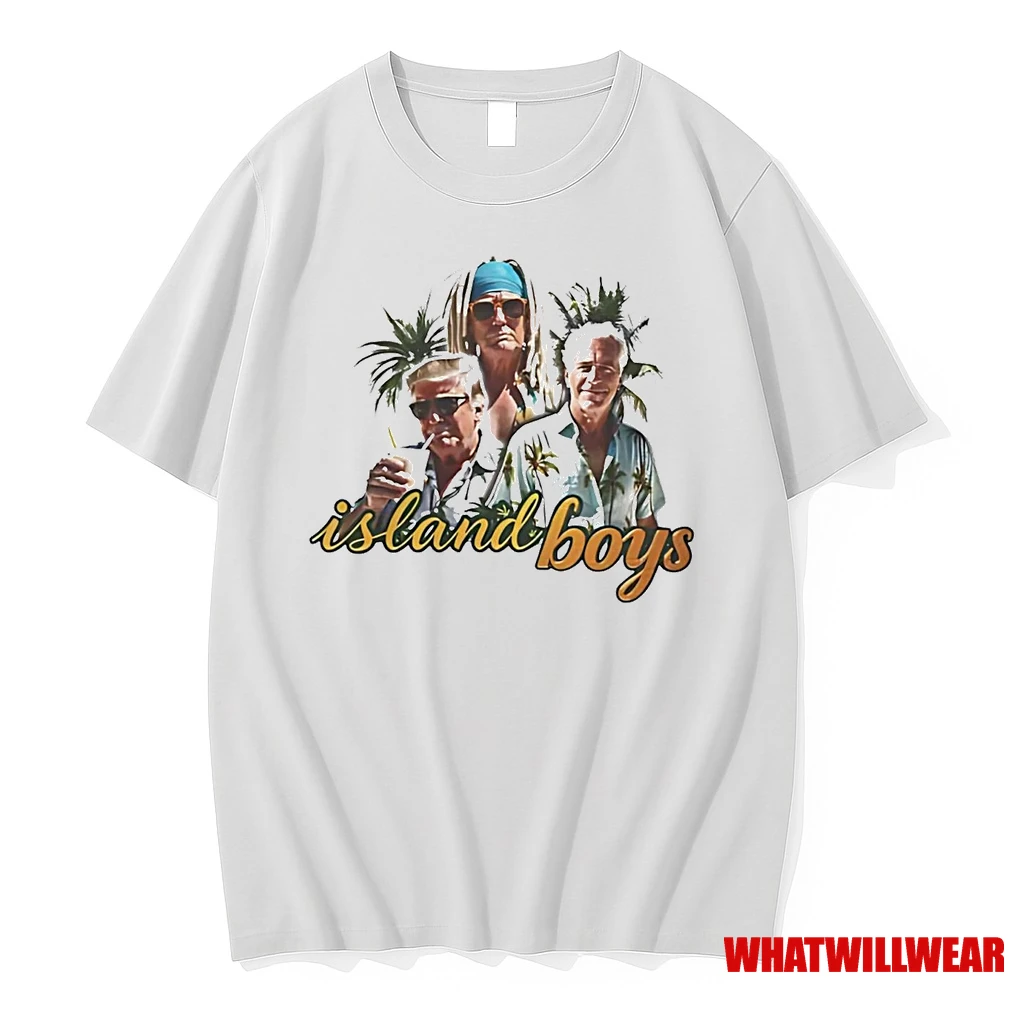 Trump And Epstein Island Boys Shirts