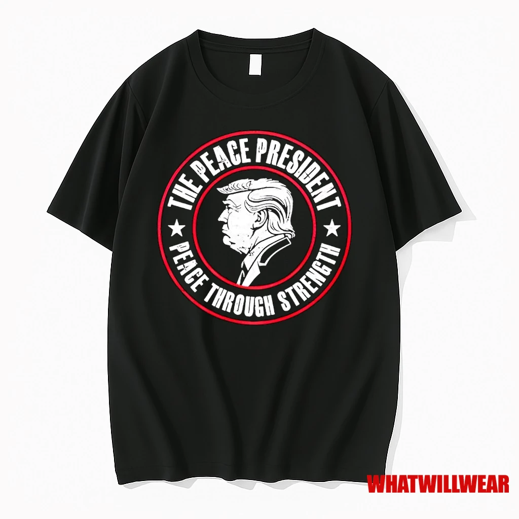 Trump The Peace President Peace Through Strength Ornaments Shirts
