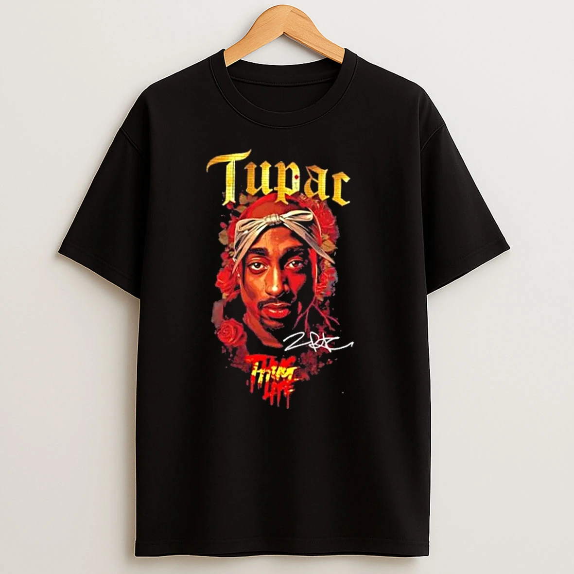 Tupac Shakur Thug Life Signature T Shirts