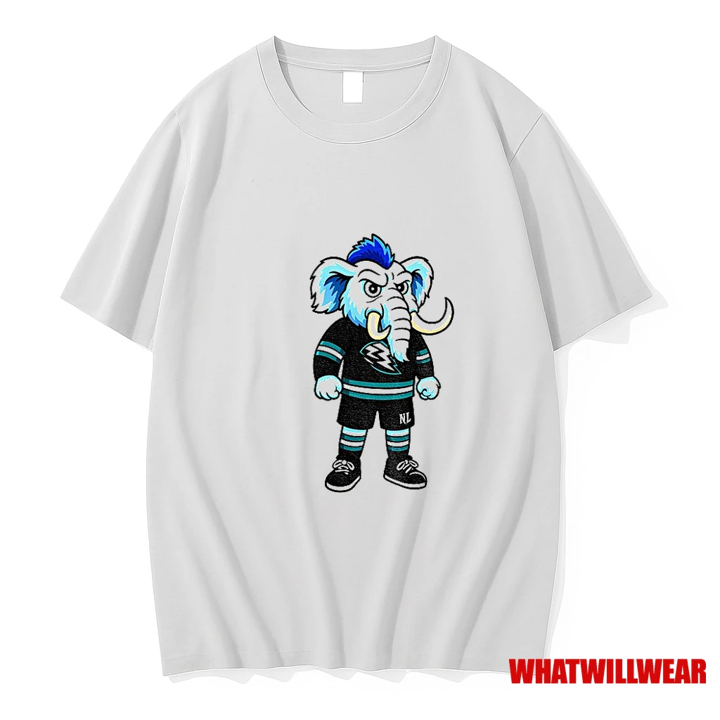 Tusky The Utah Mammoth Mascot Cartoon Nhl Shirts