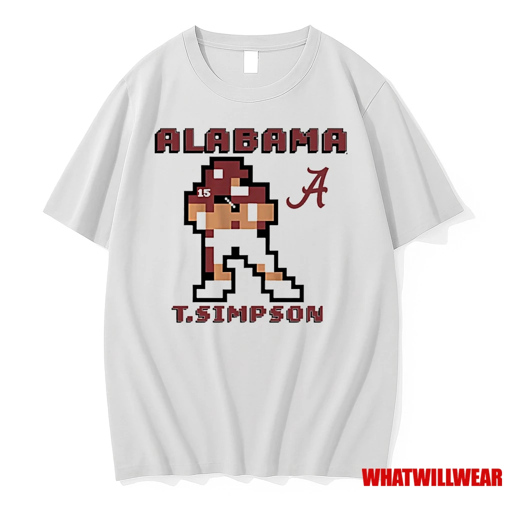Ty Simpson Alabama Crimson Tide Quarterback Retro Baller Shirts