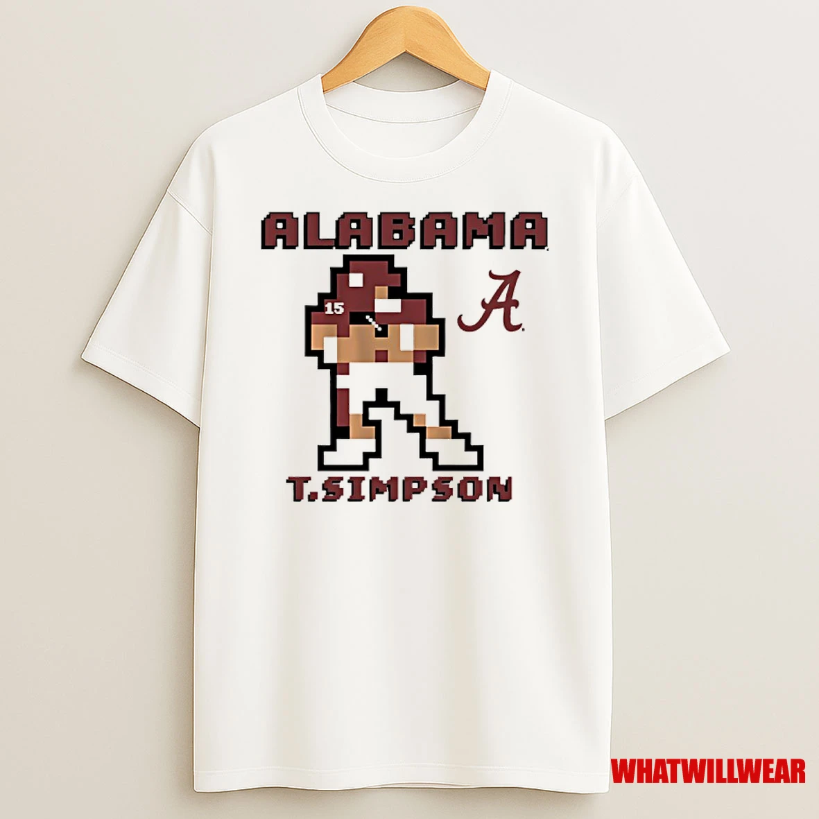 Ty Simpson Alabama Crimson Tide Football Retro Baller Shirts
