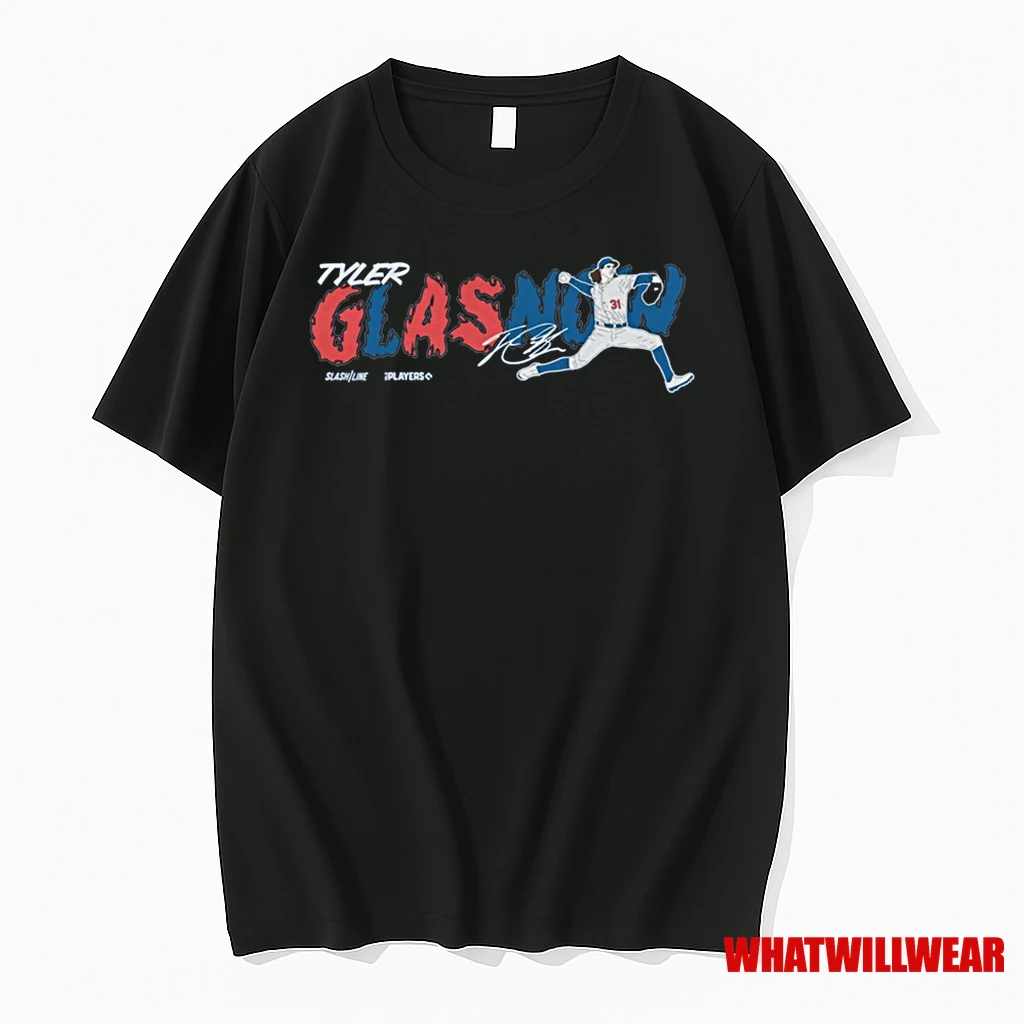 Tyler Glasnow Los Angeles Dodgers Mlb Slash Line Signature Painting Shirts