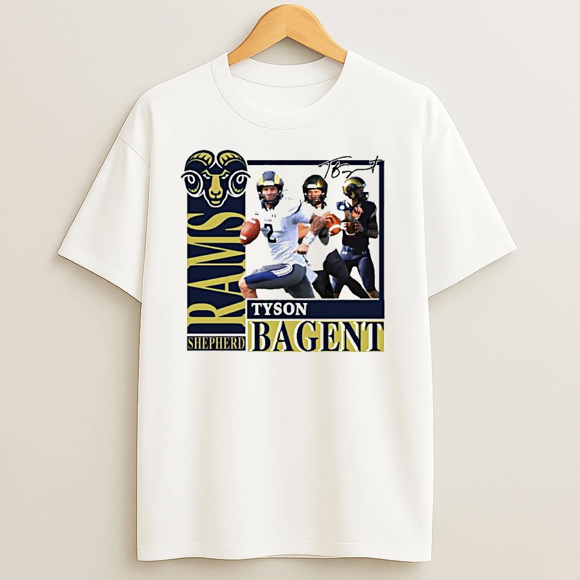 Tyson Bagent Nfl Shepherd Rams Graphic Ornaments T Shirts
