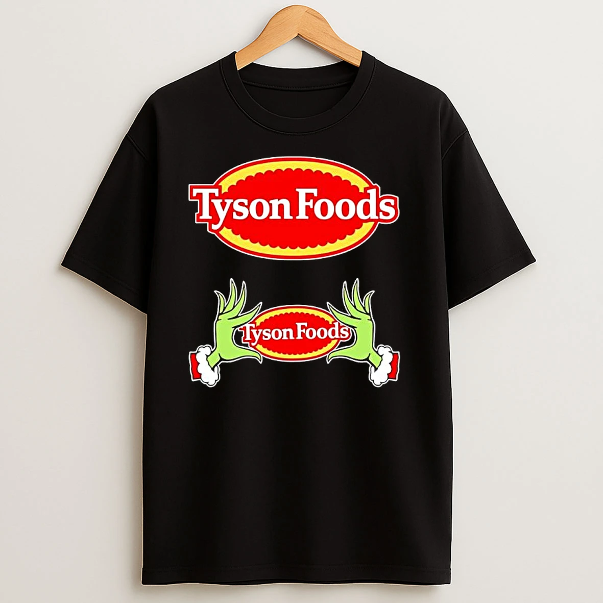 Tyson Foods X Grinch Hands Merry Christmas T Shirts