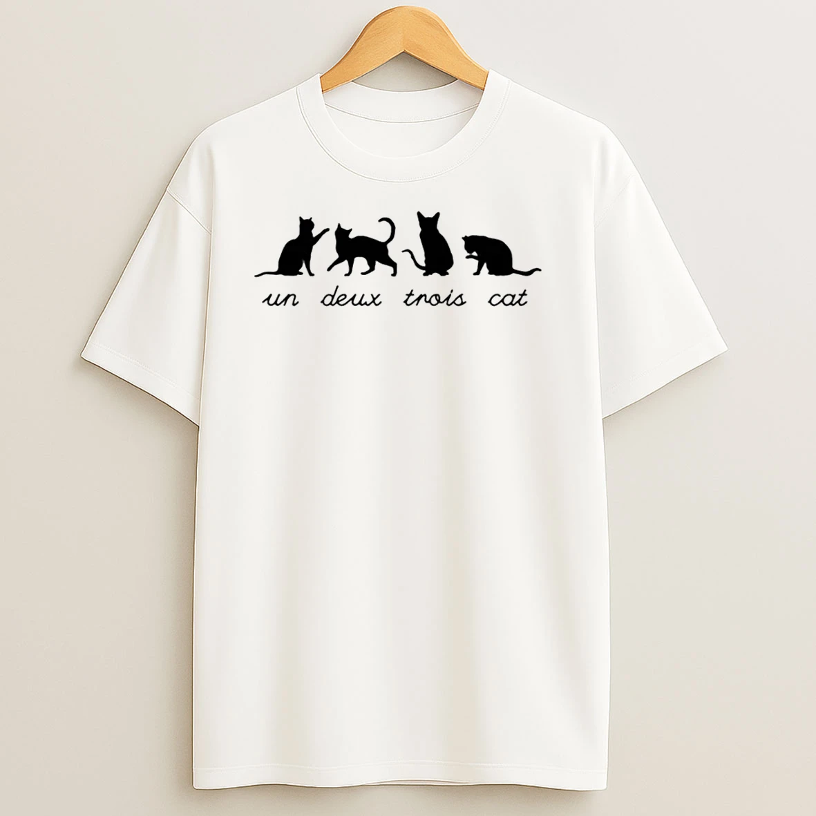 Un Deux Trois Cat Art T Shirts