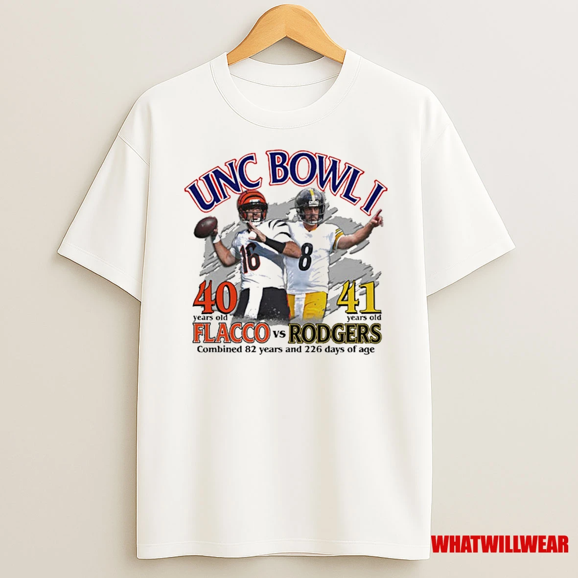 Unc Bowl I Flacco Vs Rodgers Combined 82 Years And 226 Days Of Age Shirts