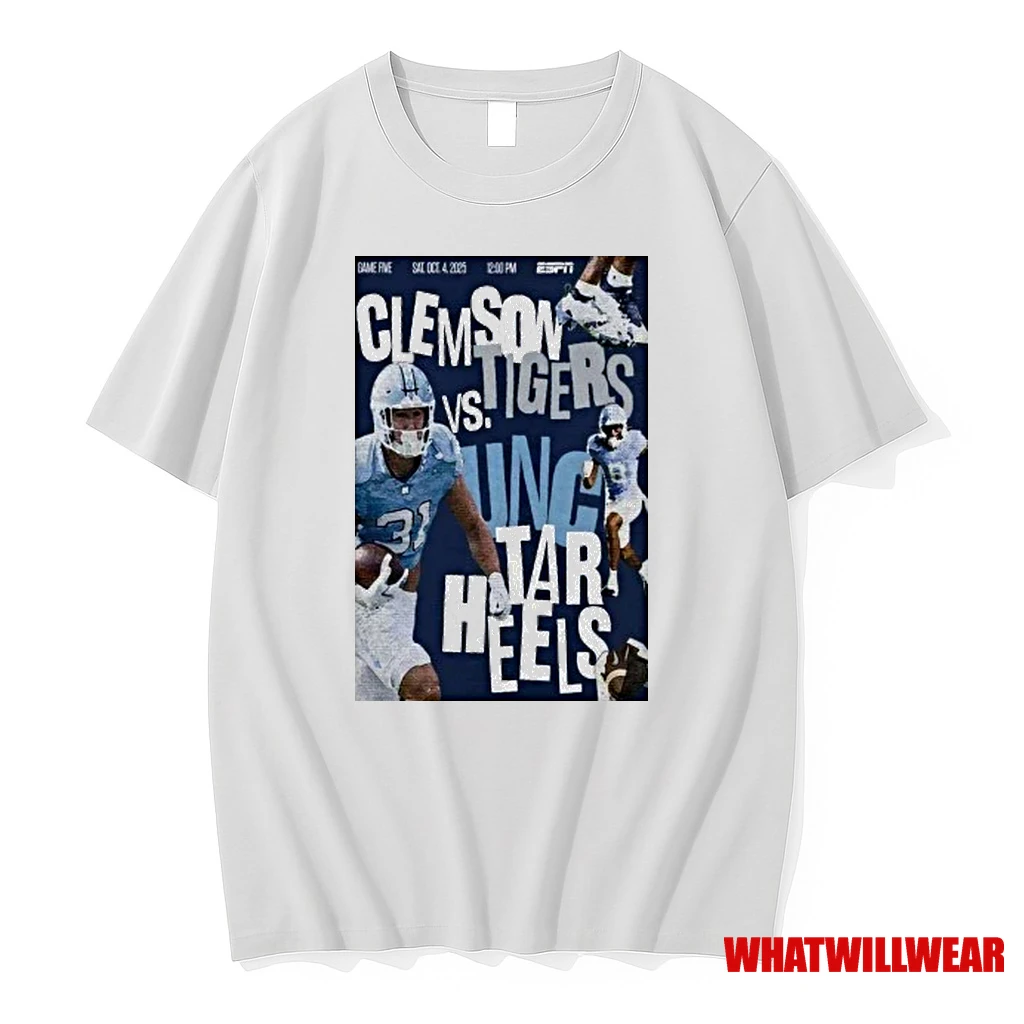 Unc Tar Heels Clemson Vs Tigers Oct 4 2025 Shirts
