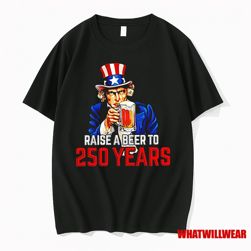 Uncle Sam Raise A Beer To 250 Years Shirts