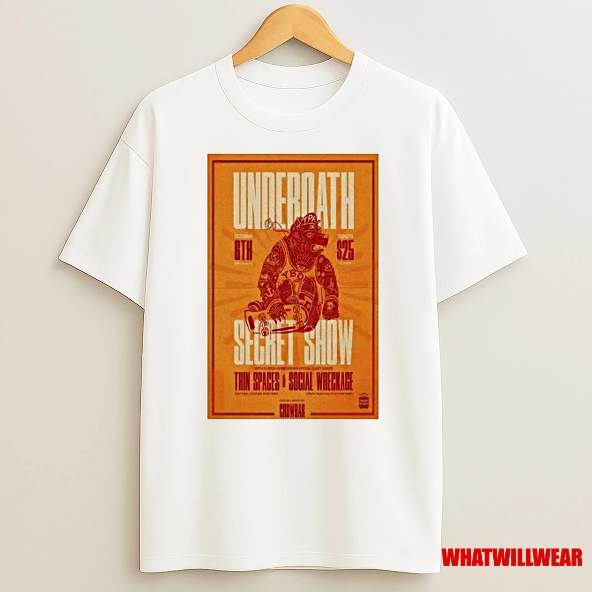 Underoath Concert At Crowbar Tampa Fl Oct 6 2025 Shirts