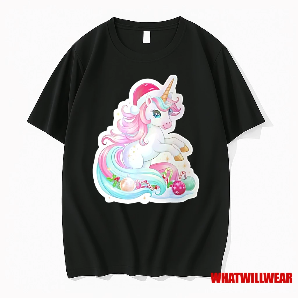 Unicorn Pastel Pink Christmas Shirts