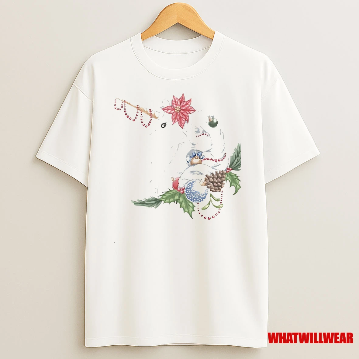 Unicorn Poinsettia Elegant Christmas Shirts