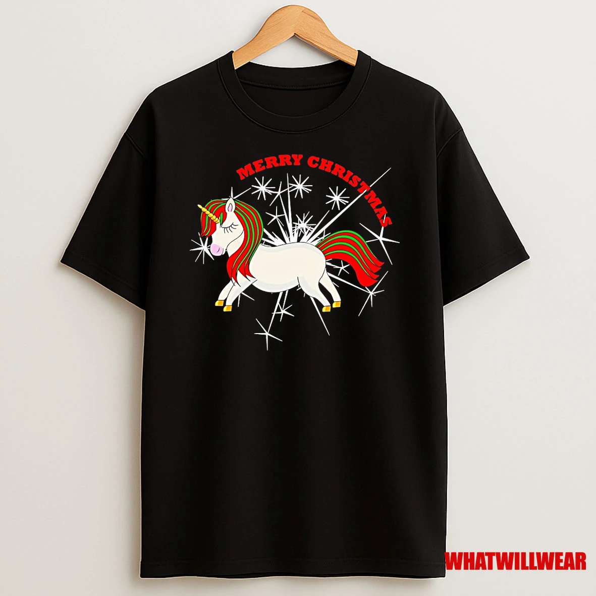 Unicorn Spark Star Merry Christmas Shirts