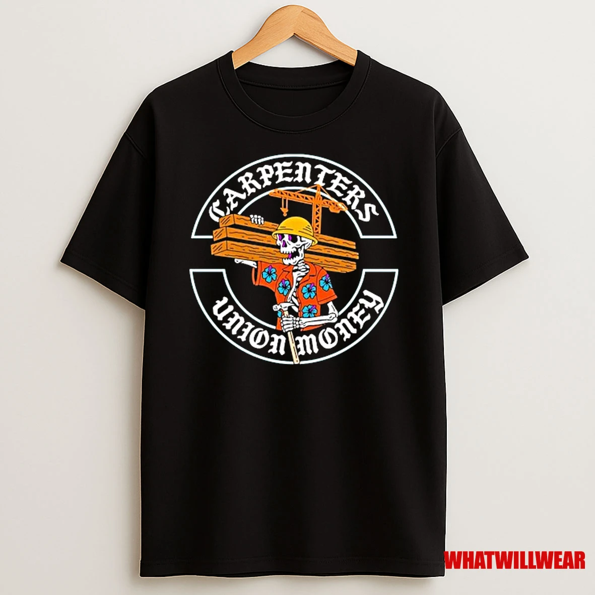 Union Money Carpenters Ubc Skeleton Shirts