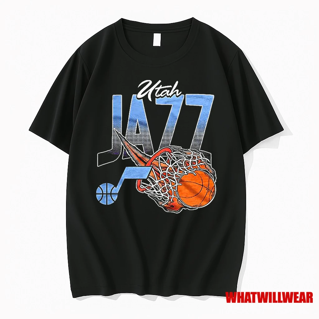 Utah Jazz Basketball On Fire Score Shirts