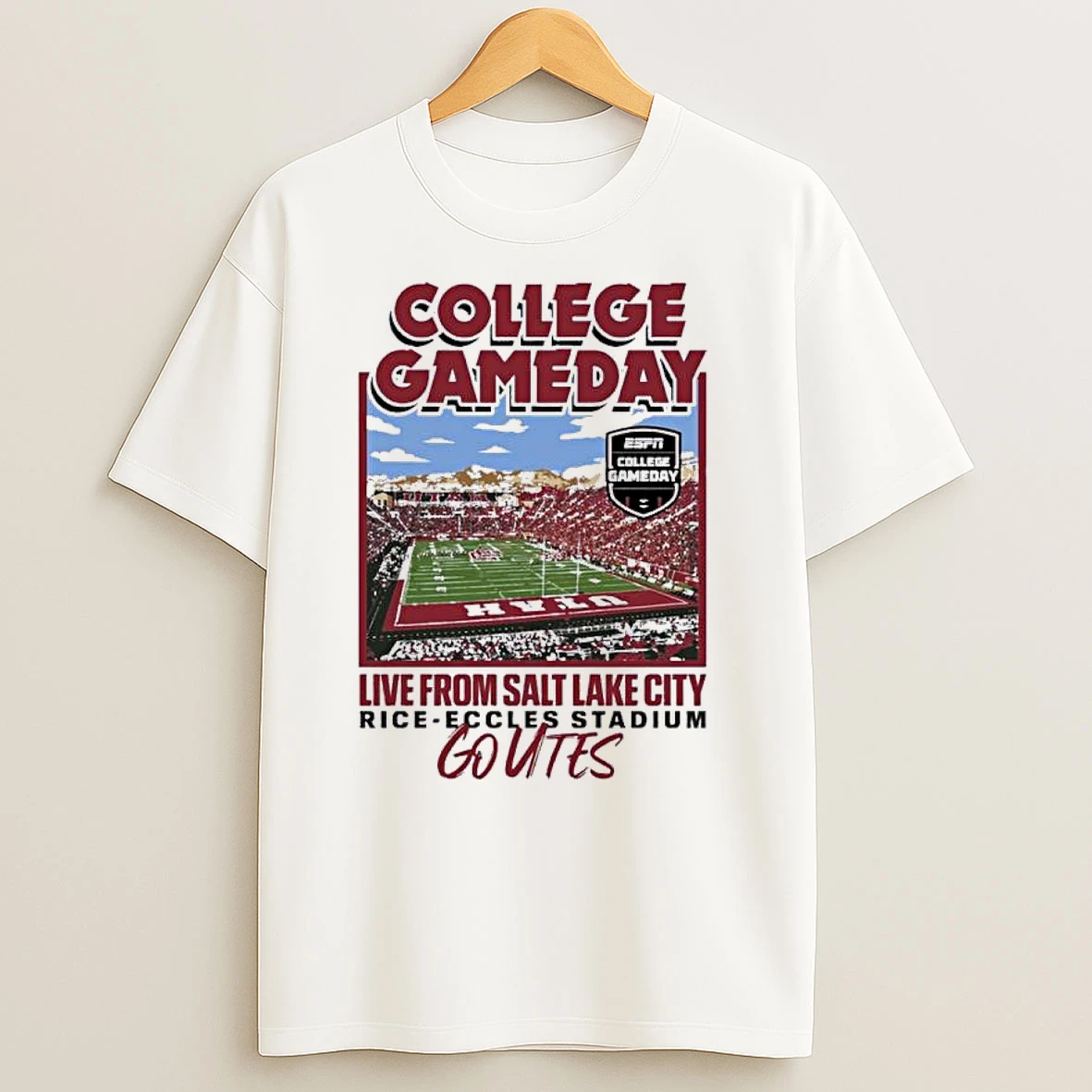 Utah Utes 2025 College Gameday Live From Salt Lake City T Shirts